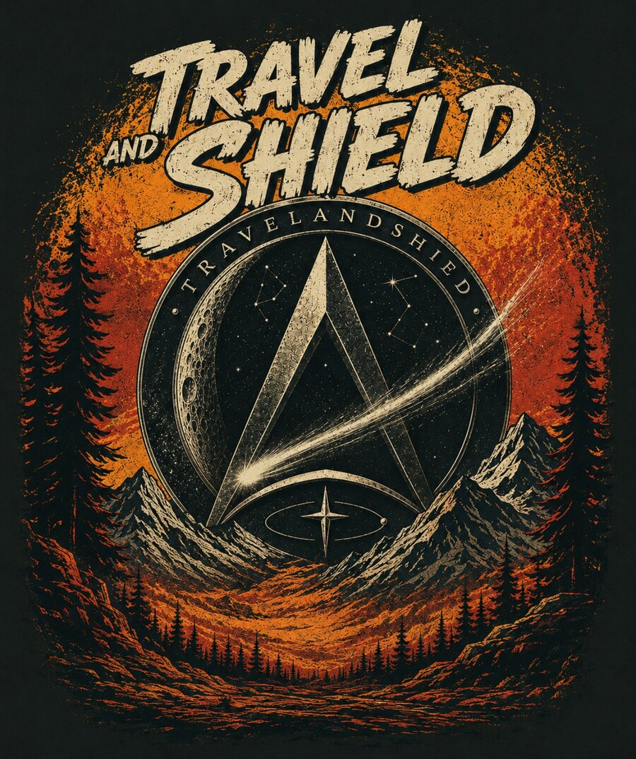 Travelandshield brand poster